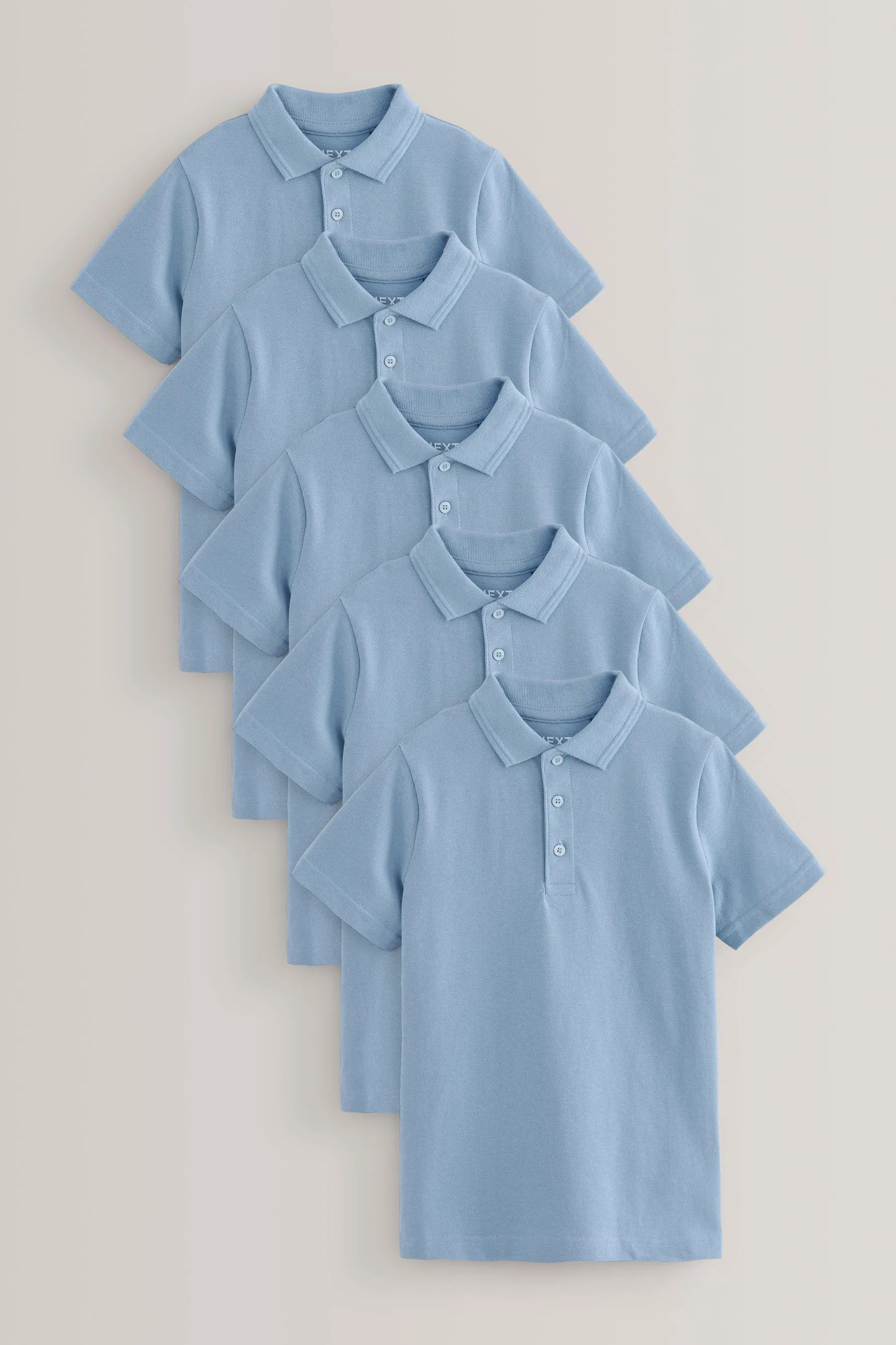 Cotone Scuola Maniche corte  100% Polo Cotone (3-16anni)    
